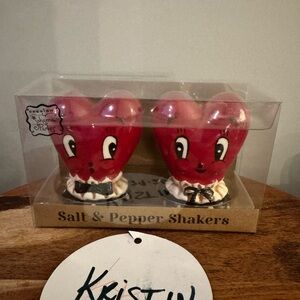 Johanna Parker Red Heart Salt and Pepper Shakers